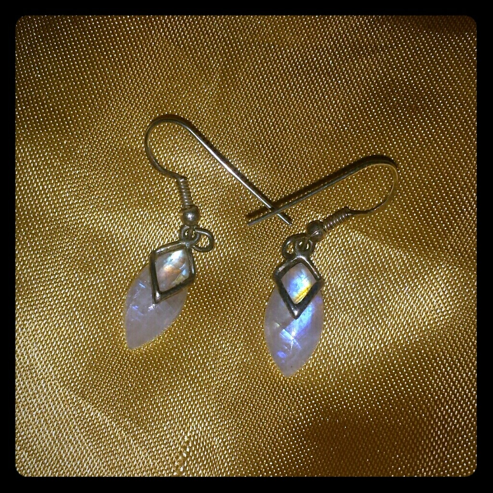 Rainbow Moonstone Earrings